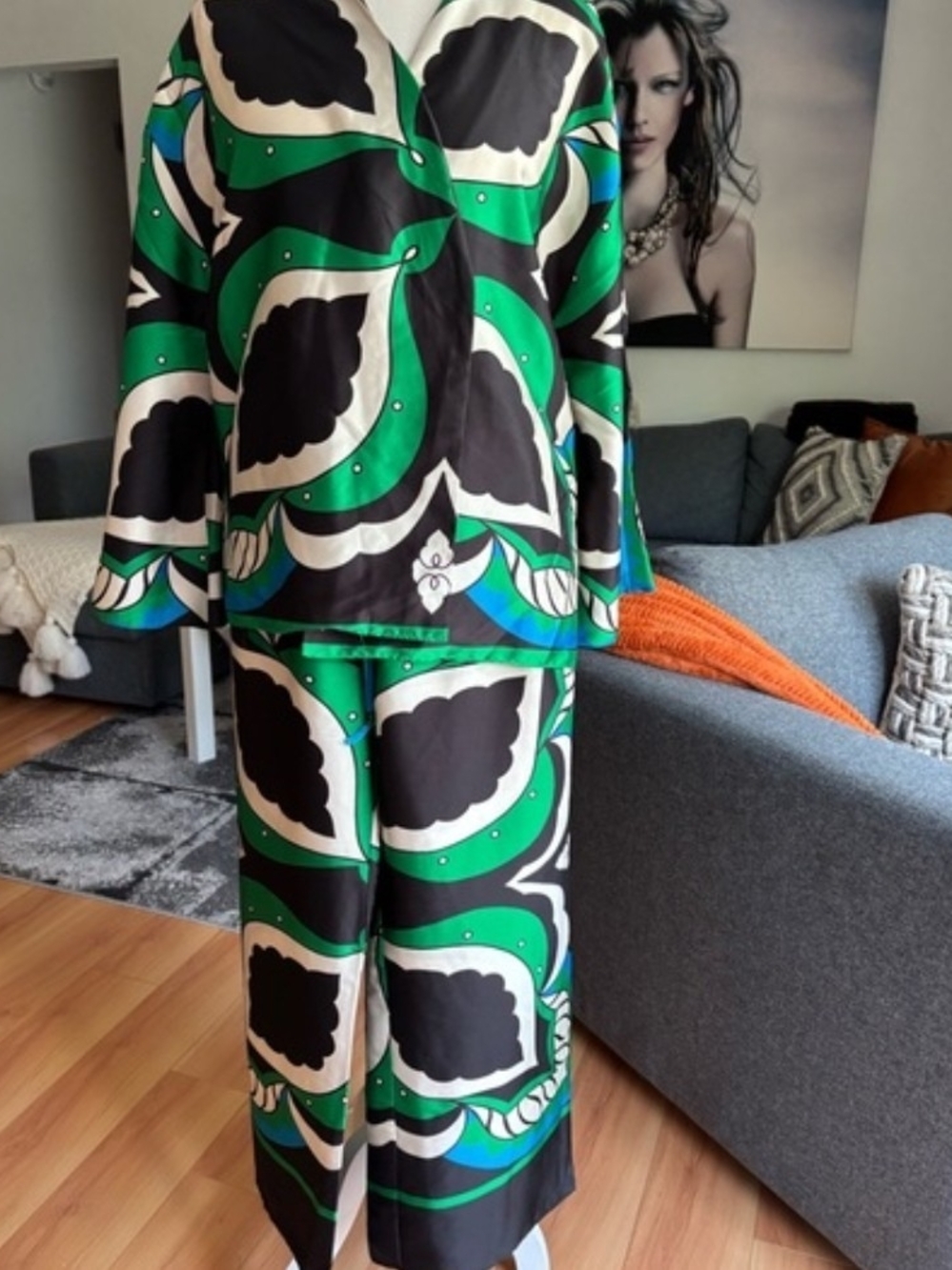 Kimono Shirt Co Ord Set. Two-Piece Set. Size XL/XXL